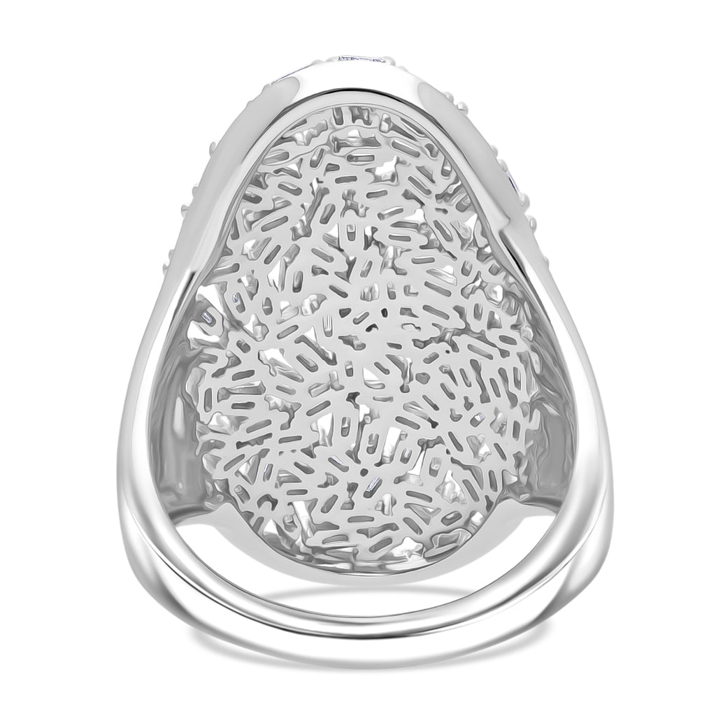 Luxuriant Lab Grown Diamond (SI/GH) Ring in Rhodium Overlay Sterling Silver 1.50 Ct, Silver Wt. 5.50 Gms._8230689_3