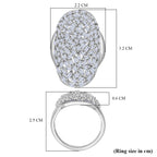 Luxuriant Lab Grown Diamond (SI/GH) Ring in Rhodium Overlay Sterling Silver 1.50 Ct, Silver Wt. 5.50 Gms._8230691_4