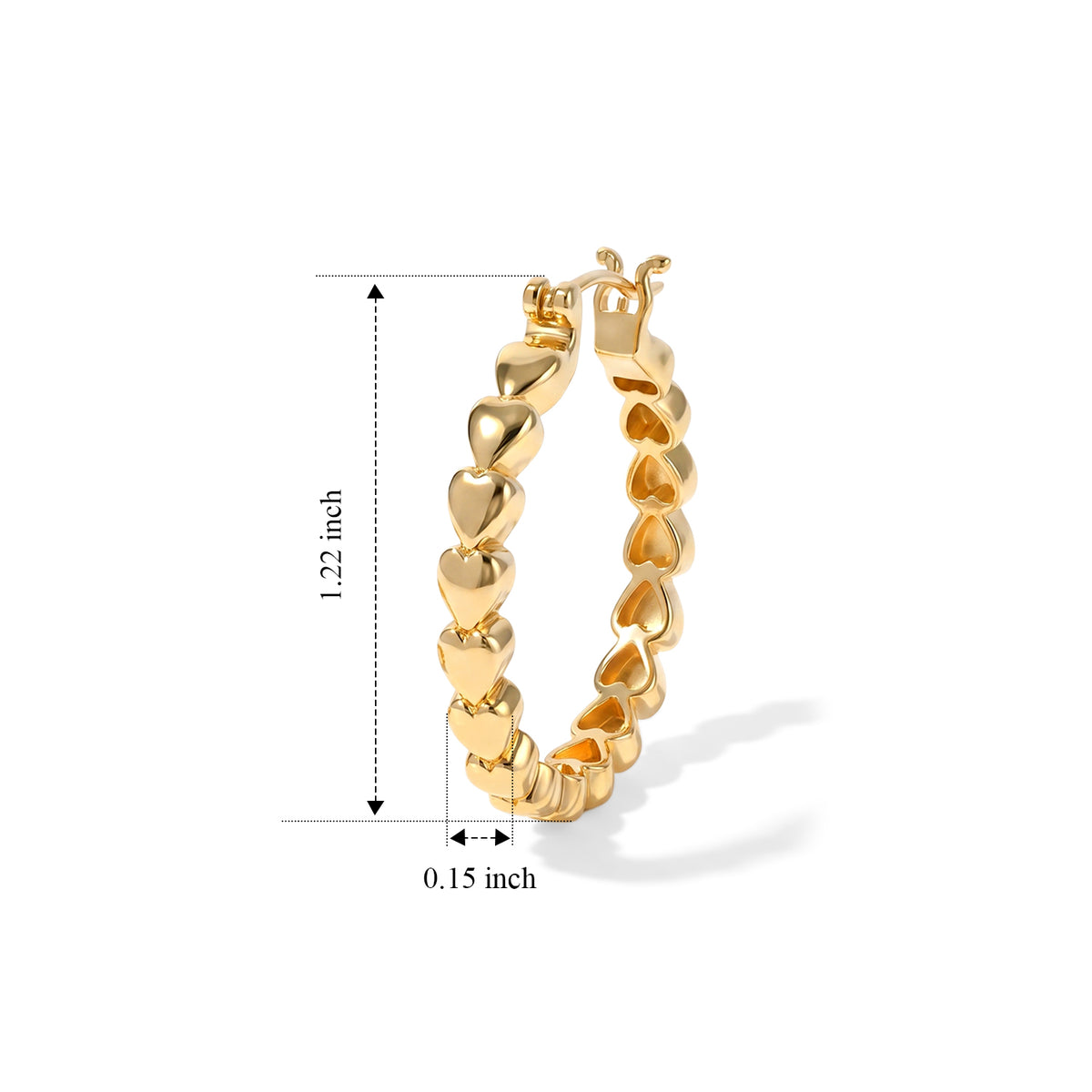 EverTrue Bronzella Collection - Full Hoop Earring with Clasp in Yellow Gold Tone 8230712 3
