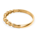 Austrian White Crystal Bamboo Full Bangle (Size - 7) in Yellow Gold Tone_8231250