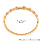 Austrian White Crystal Bamboo Full Bangle (Size - 7) in Yellow Gold Tone_8231250_5