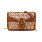 JVC-style Structured Saddle Bag with Flap Lock - Shoulder Strap