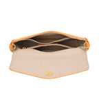 JVC- Milano Style Luxury Clutch with Shoulder Chain Strap (114 cm) - Orange_8231317_5