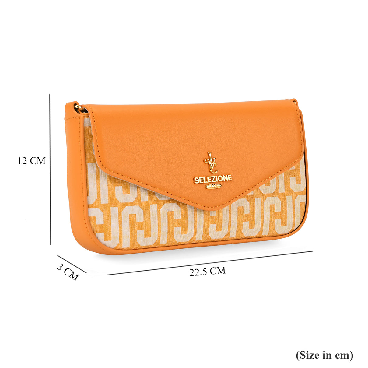 JVC- Milano Style Luxury Clutch with Shoulder Chain Strap (114 cm) - Orange V32515495 6