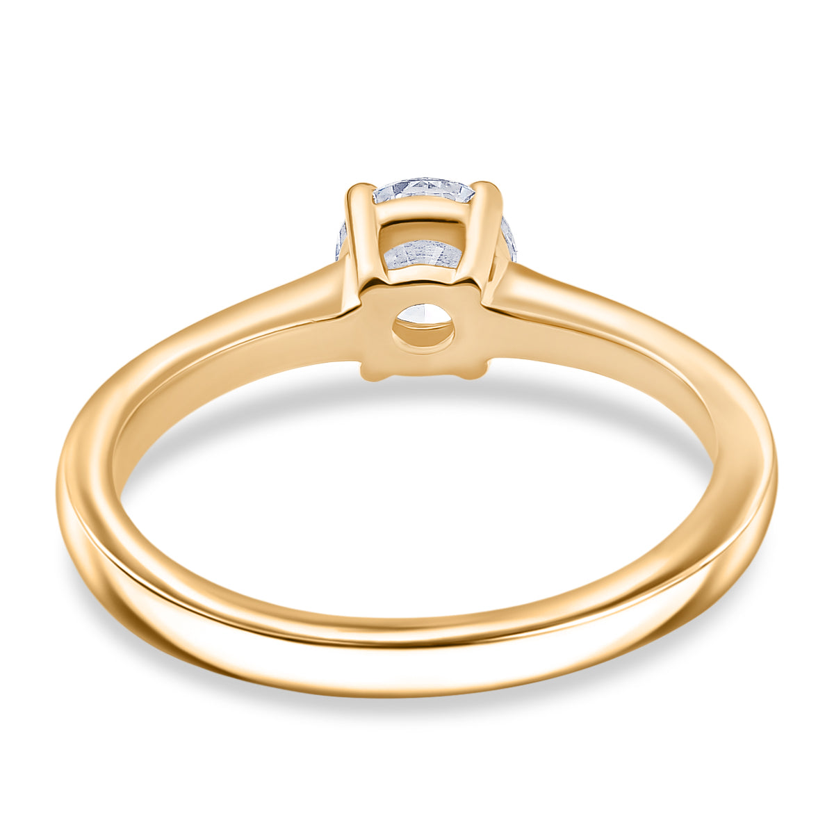 LUXURIANT Lab Grown Diamond Solitaire Ring in 18K Vermeil Yellow Gold Over Sterling Silver SGL Certified (SI-GH) 8232932 5