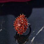 D'Joy - Fire Opal Cluster Ring in Rhodium Overlay Sterling Silver 3.48 Ct._8233177_7