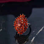 D'Joy - Fire Opal Cluster Ring in Rhodium Overlay Sterling Silver 3.48 Ct._8233179_1