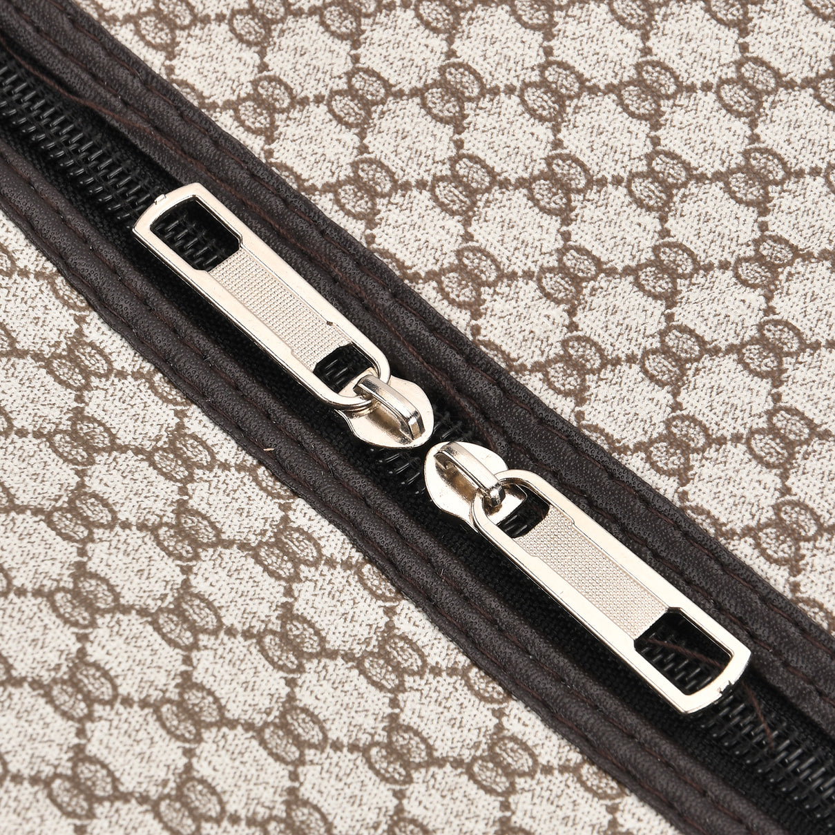 Monogram Pattern Travel Duffel Bag with Red Stripe Detail V32535240 6