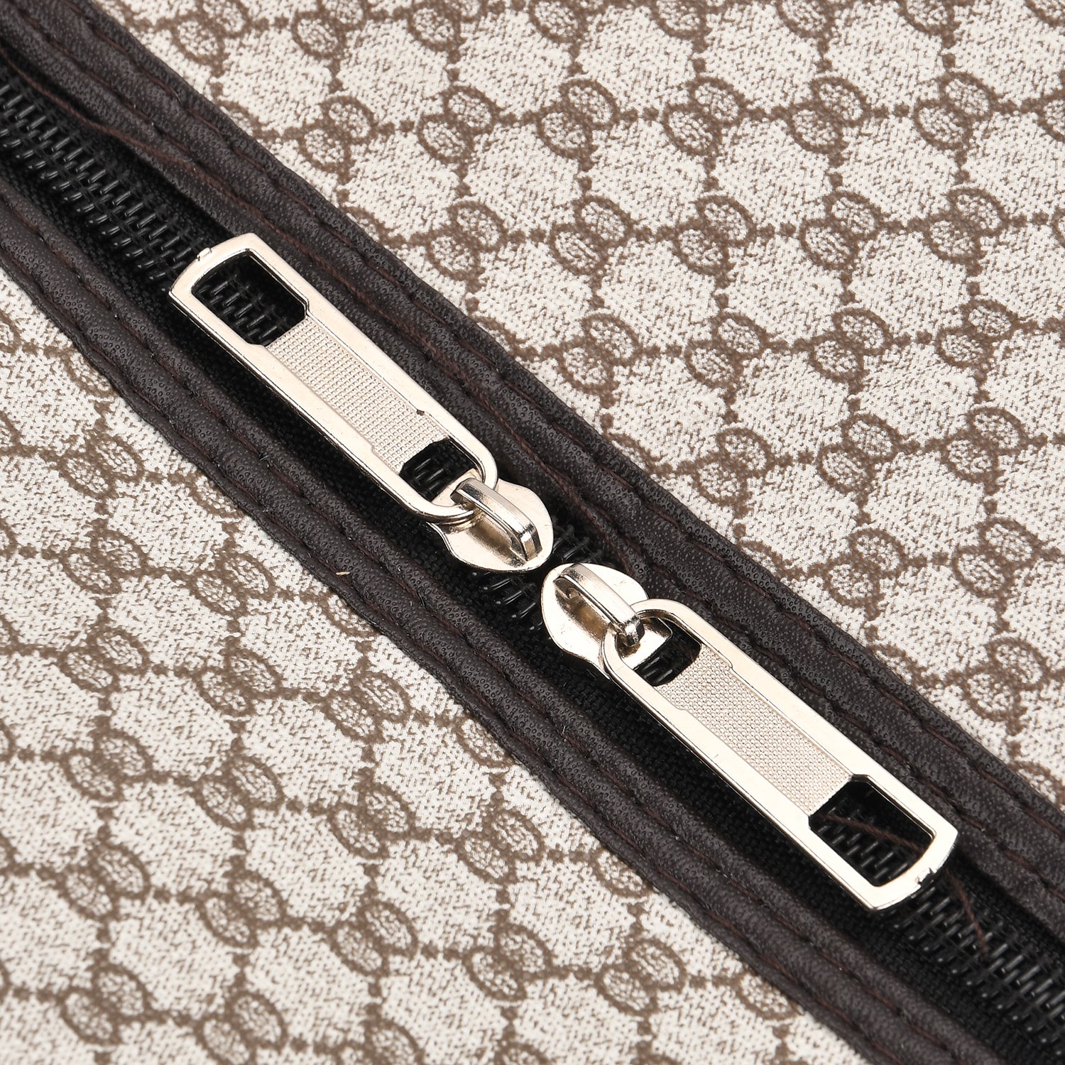 Monogram Pattern Travel Duffel Bag with Red Stripe Detail V32535240 6