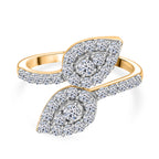 Luxuriant Lab Grown Diamond (SI/GH) Ring in 18K Vermeil Yellow Gold Sterling Silver 1.04 Ct._8233441