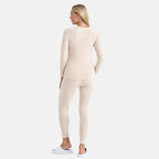 La Marey Signature Cashmere Blend Thermal Top & Legging Set (Size M) - Cream_8233469_1