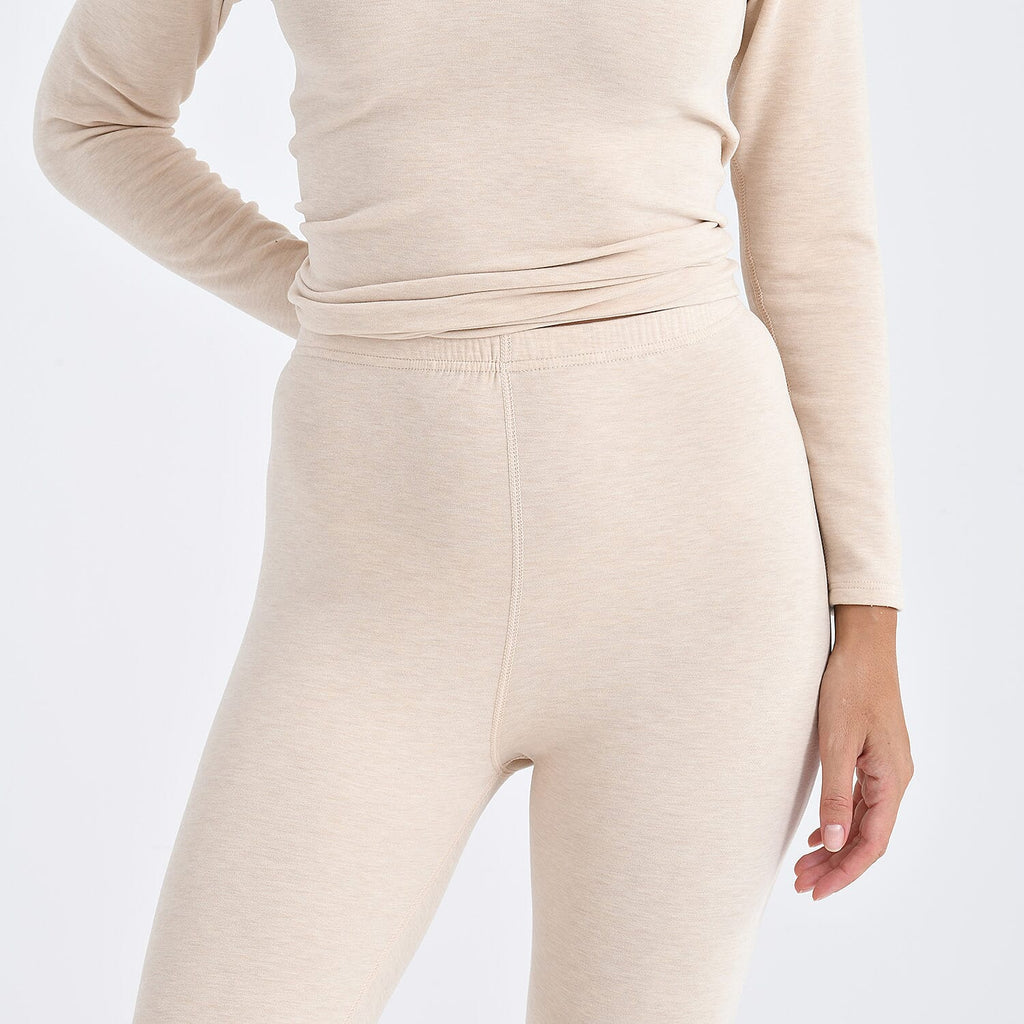 La Marey Signature Cashmere Blend Thermal Top & Legging Set (Size M) - Cream_8233469_3