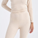 La Marey Signature Cashmere Blend Thermal Top & Legging Set (Size M) - Cream_8233469_3