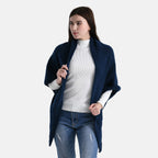 Soft Touch Large Knitted Scarf (200 x 80cm) - Navy_8233509_2