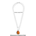 Amber Sterling Silver Necklace (Size - 20) 20.00 Ct, Silver Wt. 16.50 Gms_8233521_4
