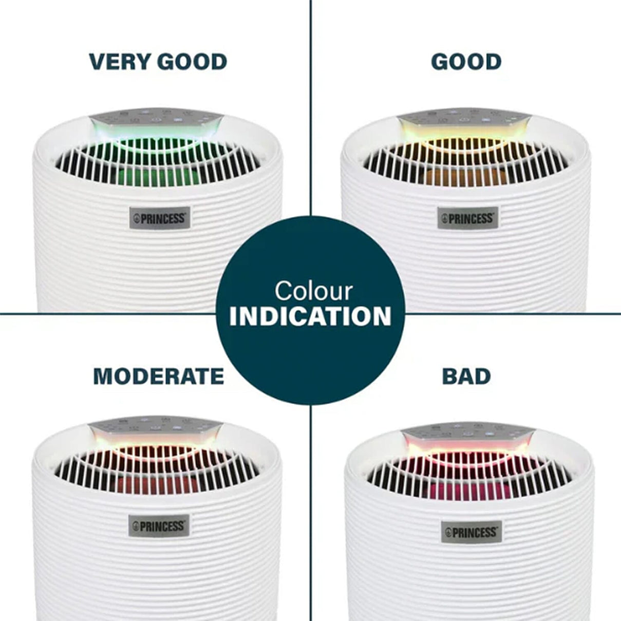 Princess Smart HEPA Air Purifier with App and Voice Control â€“ White, 3-Speed, H13 Filter 8234325 6