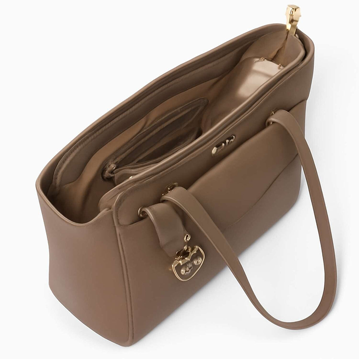 BEBE Leather Tote Bag (Size 10x5x14 cm) - Taupe V32579379 1