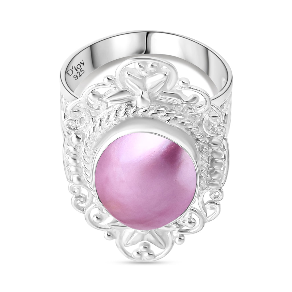 D'joy Pink Mabe Pearl Ring Sterling Silver 4.88 Ct, Silver Wt. 8.60 Gms._8234747