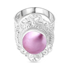 D'joy Pink Mabe Pearl Ring Sterling Silver 4.88 Ct, Silver Wt. 8.60 Gms._8234747