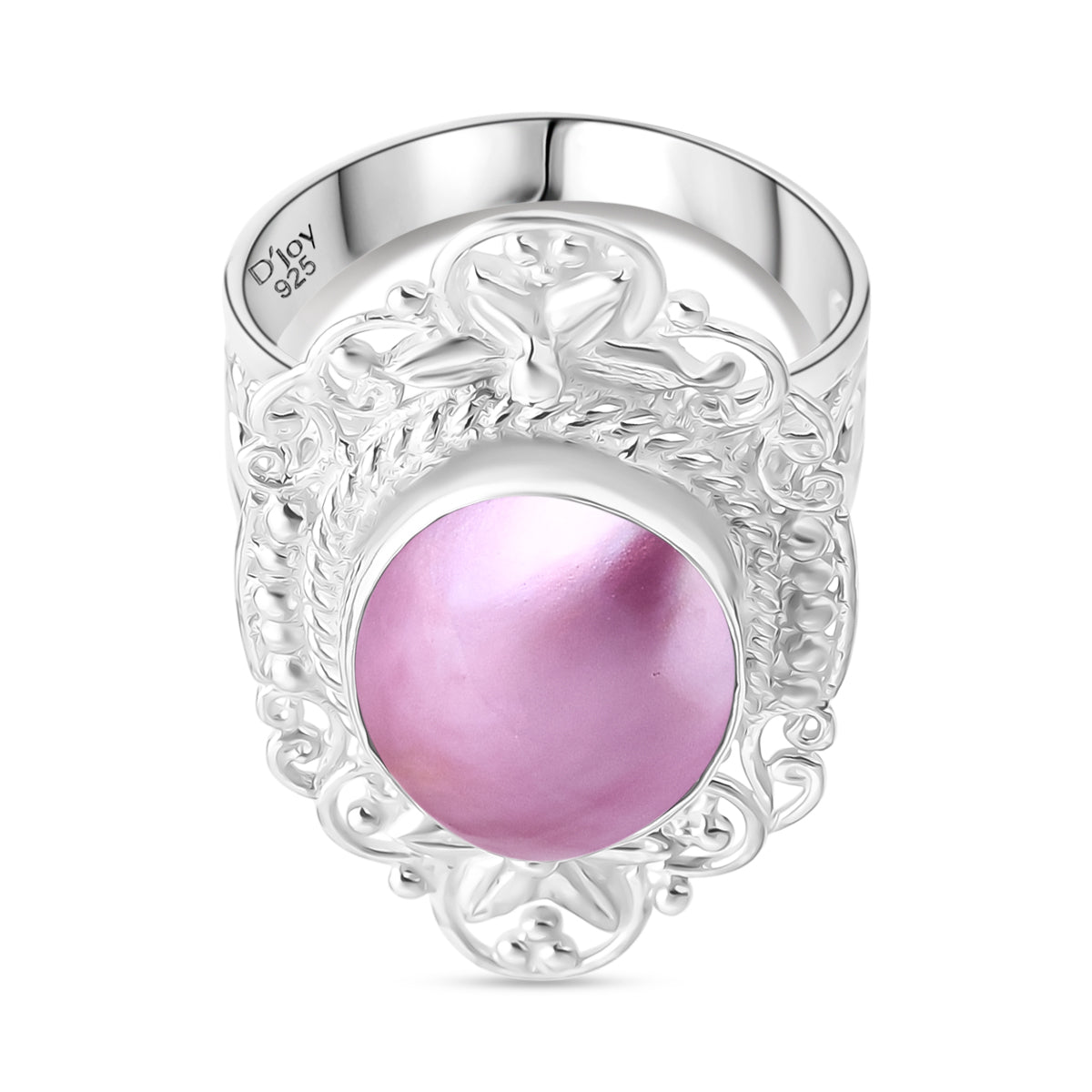 D'joy Pink Mabe Pearl Ring Sterling Silver 4.88 Ct, Silver Wt. 8.60 Gms. 8234747 6