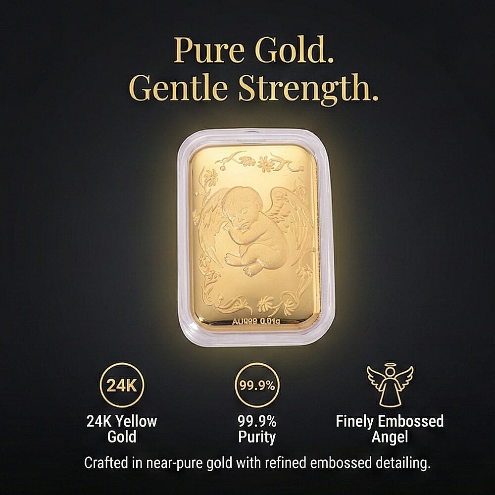 24K Yellow Gold Angel Embossed Collectable 8235363 2