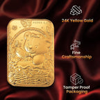 24K Yellow Gold (99.99% Purity) Teddy Bear Embossment Foil
