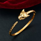Designer Inspired - Panther Natural Chrome Diopside Full Bangle in Yellow Gold Plated_8235980_1