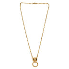 Designer Inspired - EverTrue - Natural Chrome Diopside Panther Necklace (Size - 20)_8235985_3