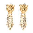 Designer Inspired - EverTrue - Natural Chrome Diopside & White Zircon Panther Earring with Push Backs 1.30 Ct._8236051_4