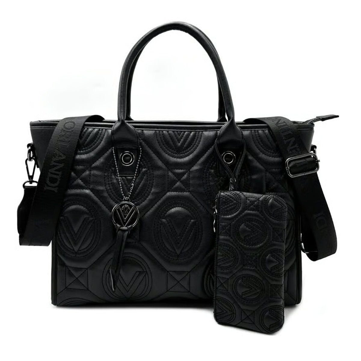 Valentino Orlandi Vegan Leather Tote Bag - Black 8236251 0