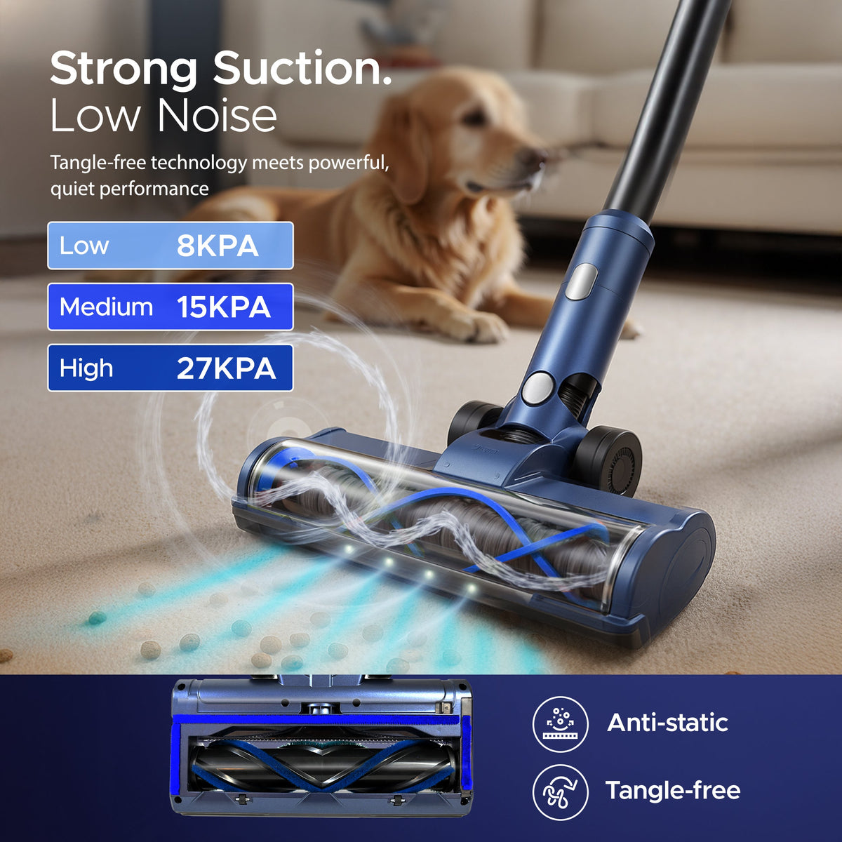 KEPLIN Cordless Vacuum Cleaner with LED Display and 3-Speed Suction (350W) (LIFETIME WARRANTY) V32722880 7