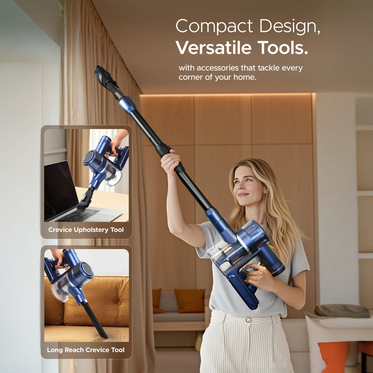 KEPLIN Cordless Vacuum Cleaner with LED Display and 3-Speed Suction (350W) (LIFETIME WARRANTY) V32722880 9