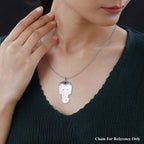 Royal Bali Collection Ox Bone & African Amethyst Pendant Sterling Silver 54.81 Ct
