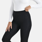 Tamsy Leopard Embossed Faux Fur Leggings (Size 16 to 18) - Black_8237231_5