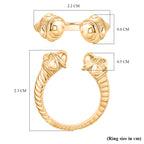 Designer Inspired - Sterling Silver Ring in Yellow Gold Plating_8237301_5