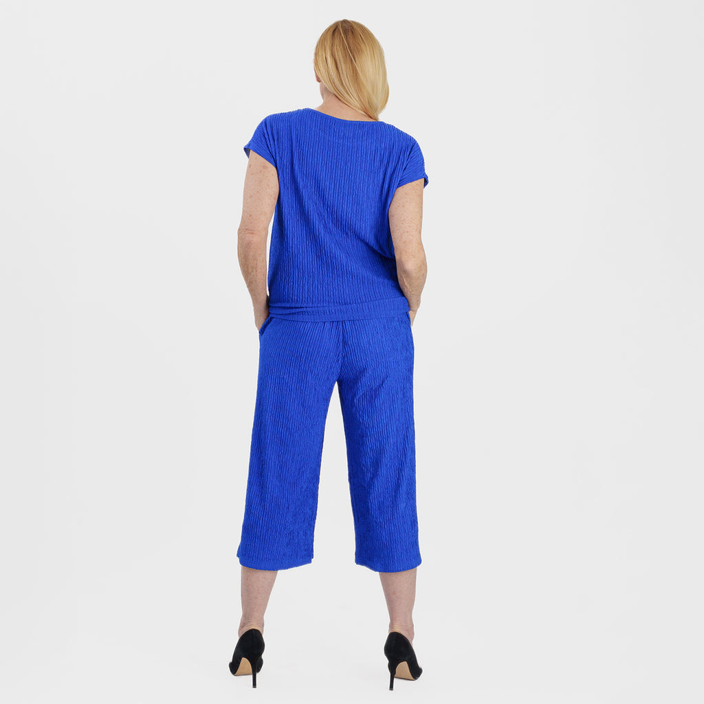 La Marey Textured Top (Size S, 8-10) - Cobalt_8237737_2