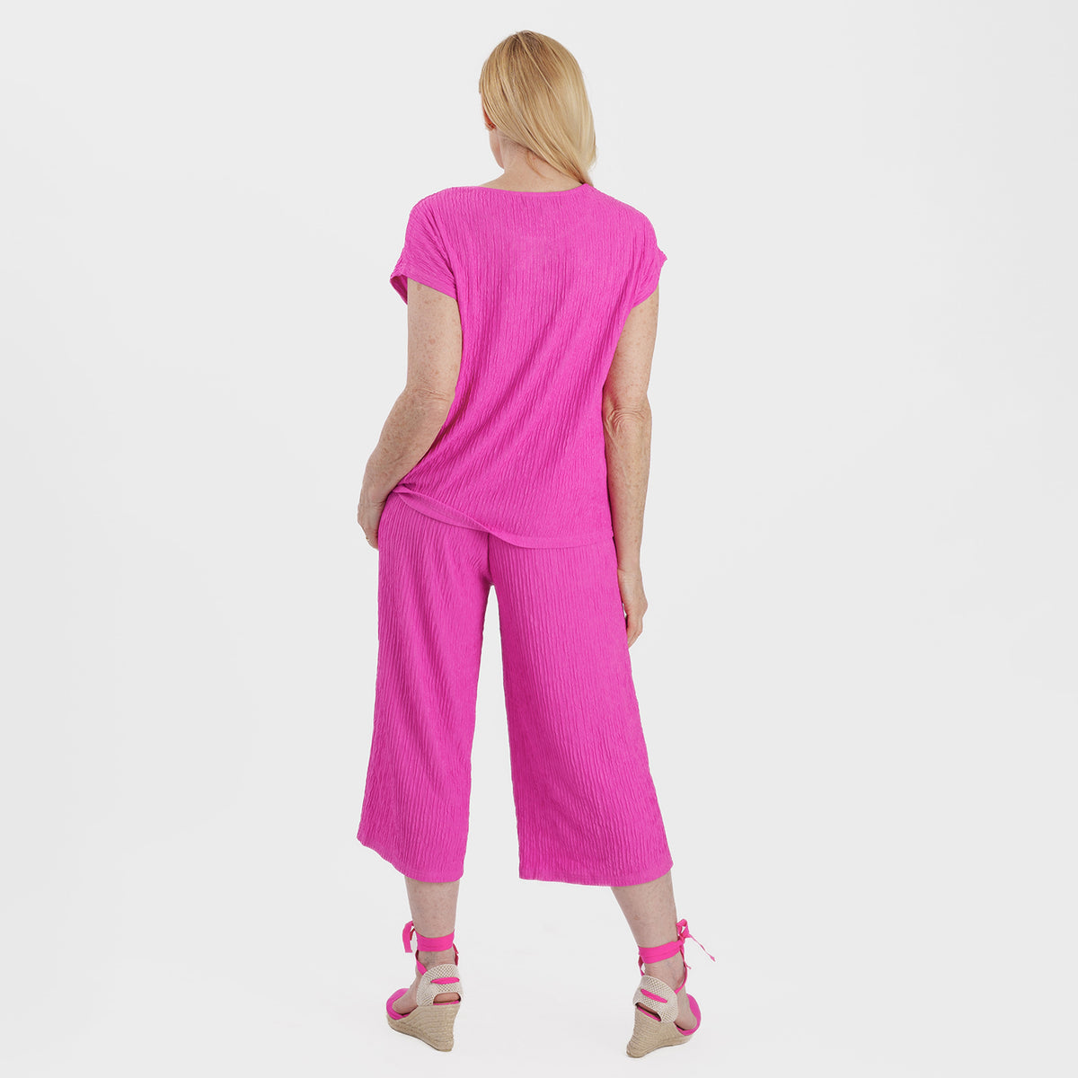 La Marey Textured Top (Size L, 16-18) - Fuchsia 8237739 2