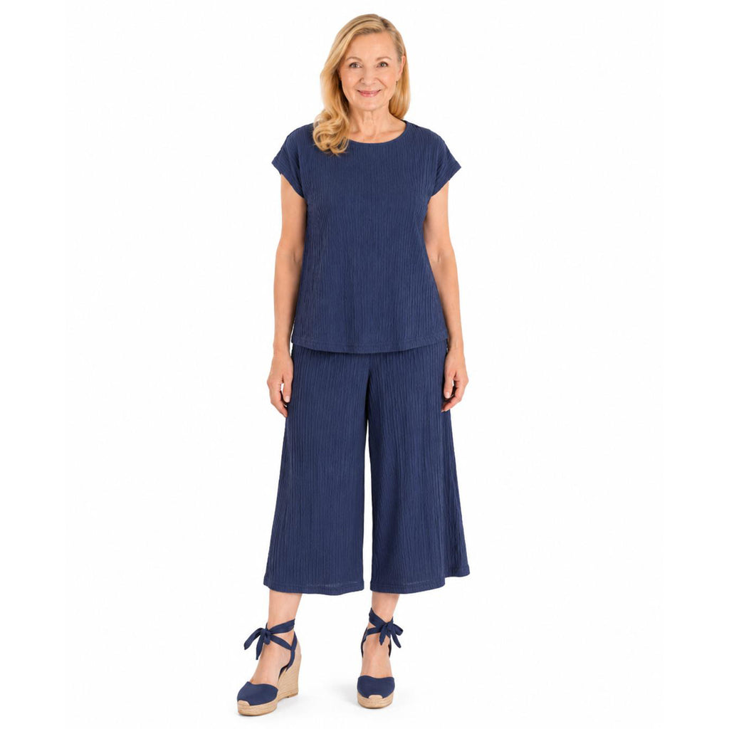 La Marey Textured Culotte (Size XL, 20-22) - Navy_8237774