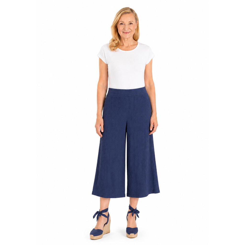 La Marey Textured Culotte (Size XL, 20-22) - Navy_8237774_1