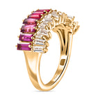 THE DESIGNER INSPIRED - D'Joy Rhodolite Garnet, White Topaz Fancy Ring Sterling Silver  2.180  Ct._8238192_3