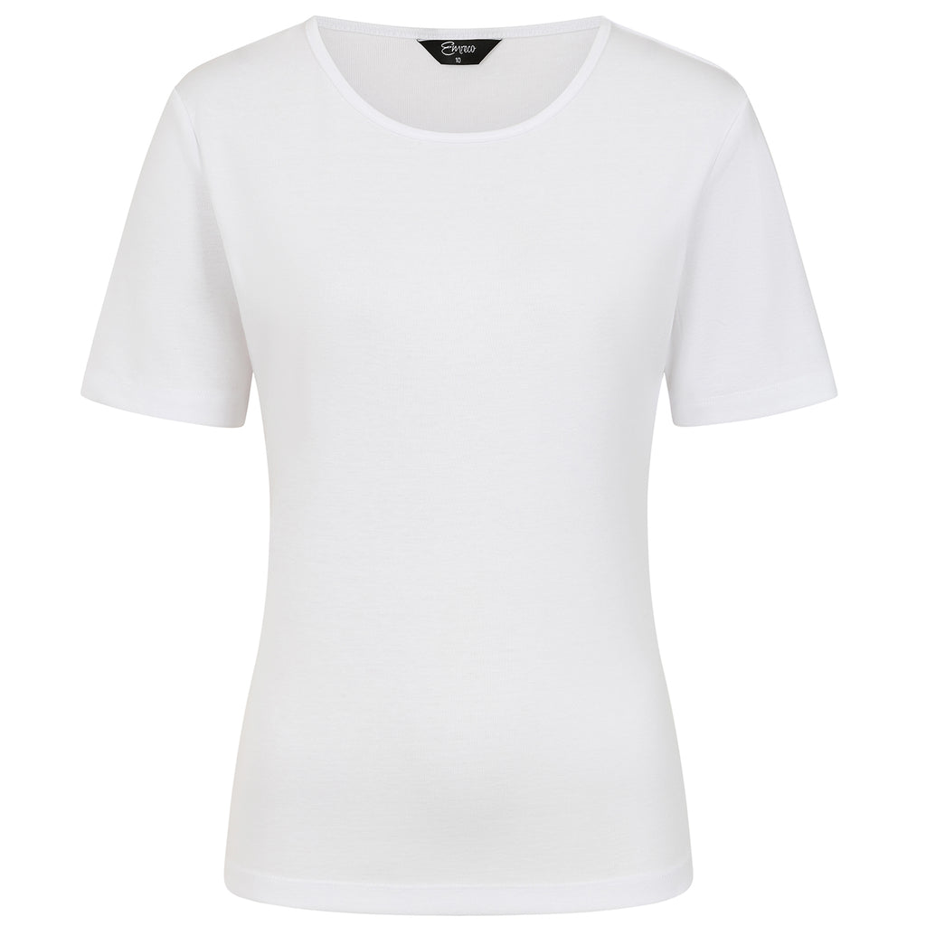 Emreco Short Sleeves Crew Neck T-shirt (Size 16) - White_8238703_1