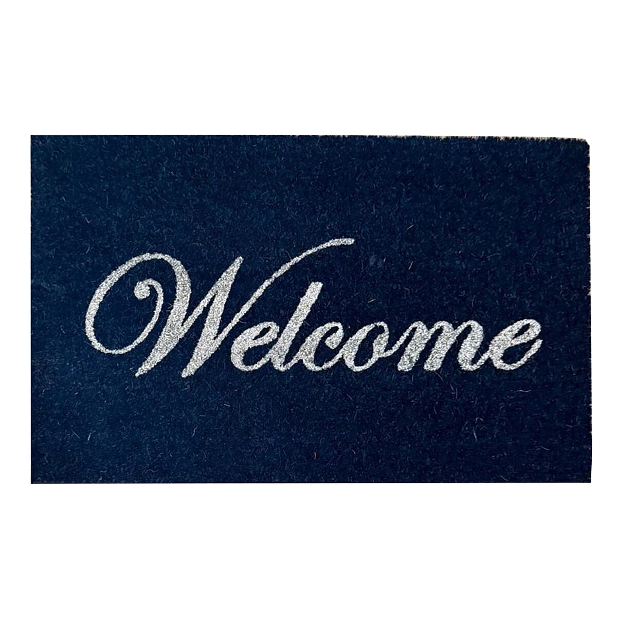 Eco-Friendly Welcome Print 100% Coir Door Mat - Navy 8240331 0
