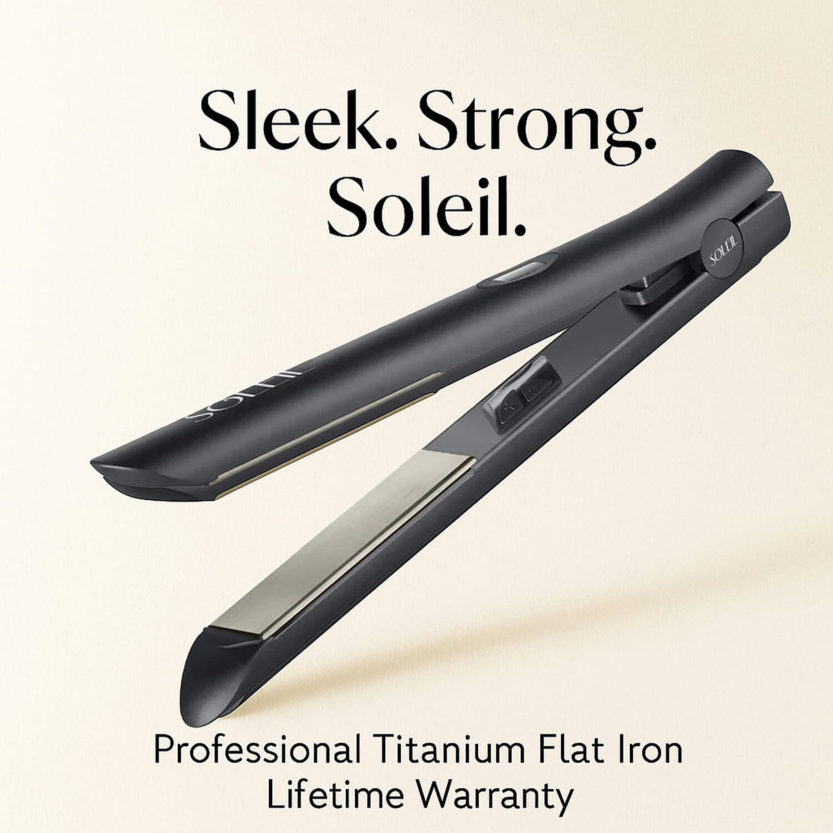 MEGA CLOSEOUT DEAL - SOLEIL Flat Iron Titanium Styler With Lifetime Warranty - Black 8240461 1