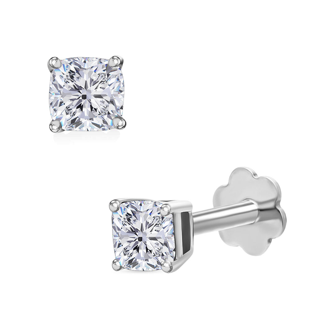 Rachel Galley 9K White Gold Lab Grown Diamond (VS/EF) Screw Back Earring_8240466