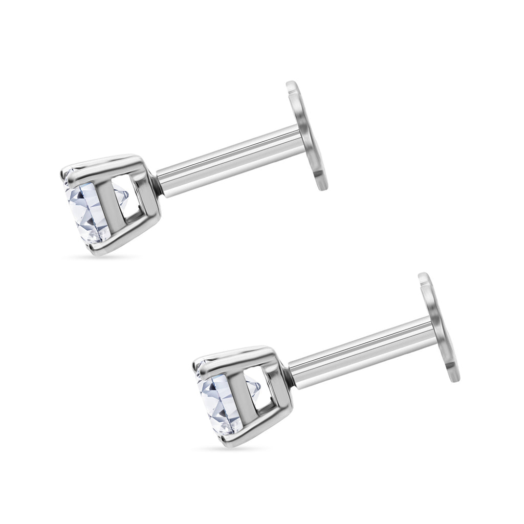 Rachel Galley 9K White Gold Lab Grown Diamond (VS/EF) Screw Back Earring_8240466_2