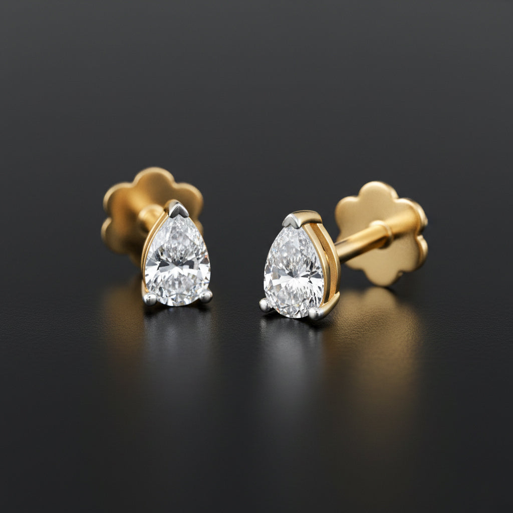 Rachel Galley 9K Yellow Gold Lab Grown Diamond (VS/EF) Screw Back Earring_8240467_1