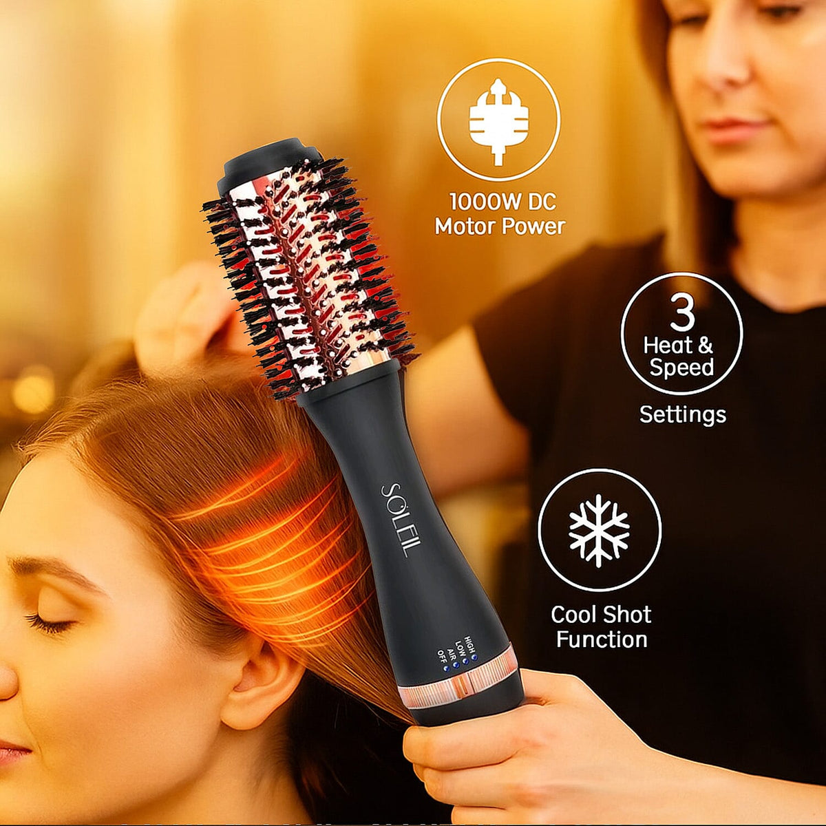 SOLEIL Far Infrared 2inch Blowout Brush 8240470 2