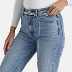 Fiber Belt with Rhinestones (120 cm) - Silver_8240963_2