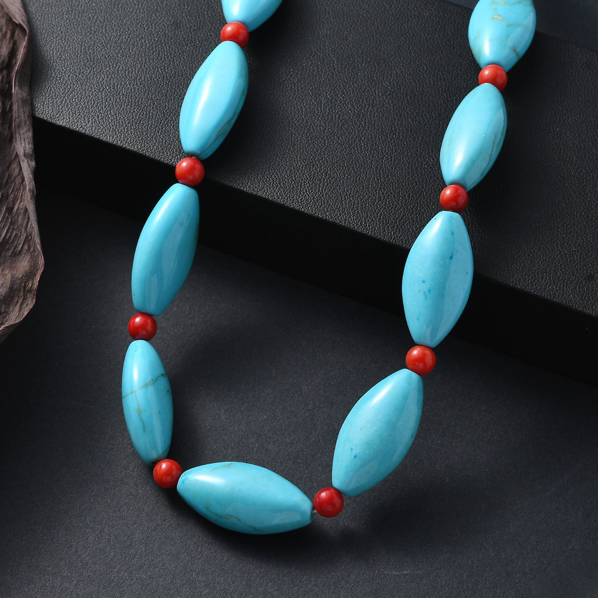 EverTrue - Blue Magnesite &amp; Coral Necklace (Size - 18+2 Ext) 375.00 Ct. V32513117 2
