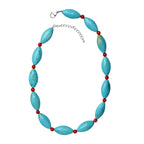 EverTrue - Blue Magnesite & Coral Necklace (Size - 18+2 Ext) 375.00 Ct._8241877_3